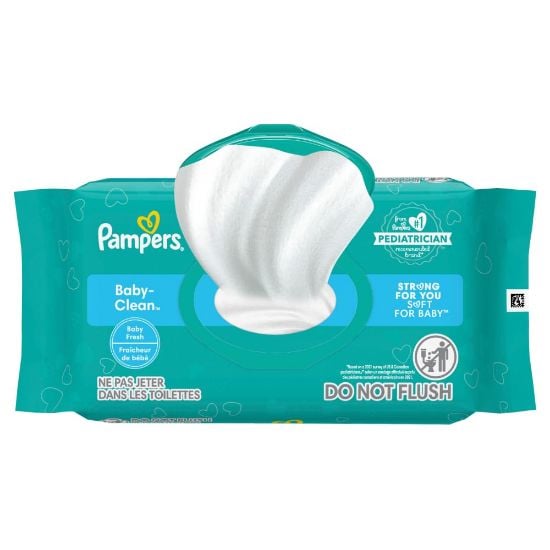 Picture of Pampers Baby Clean Wipes, Baby Fresh Scented, 1 Flip-Top Pack (72 Wipes Total)