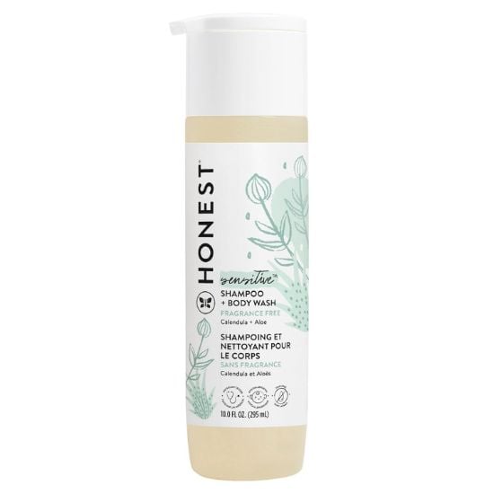 Picture of The Honest Company 2-in-1 Cleansing Shampoo + Body Wash | Gentle for Baby | Naturally Derived, Tear-free, Hypoallergenic | Fragrance Free Sensitive, 10 fl oz