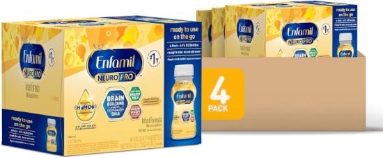 Picture of Enfamil NeuroPro Baby Formula, MFGM* 5-Year Benefit, Expert-Recommended Brain-Building Omega-3 DHA, Exclusive Immune Supporting HuMO6 Blend, Ready-to-Feed Infant Formula, Liquid, 6 Fl Oz (24 Count)