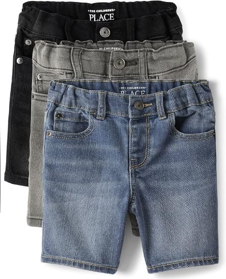 Picture of The Children's Place Baby Girls' and Toddler Tie Front Denim Pull On Shorts