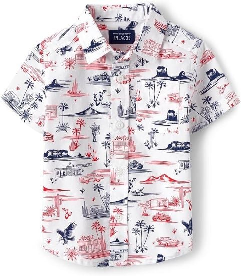 Picture of The Children's Place baby boys Short Sleeve Button Down Shirt