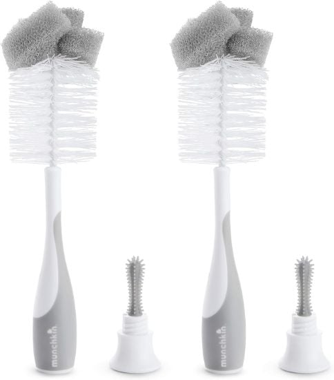 Picture of Munchkin® Sponge™ Bottle Brush, Grey, 2 Count (Pack of 1)