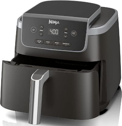 Picture of Ninja Air Fryer Pro 4-in-1 with 5 QT Capacity, Air Fry, Roast, Reheat, Dehydrate, Air Crisp Technology with 400F for hot, crispy results in just minutes, Nonstick Basket & Crisper Plate, Grey, AF141