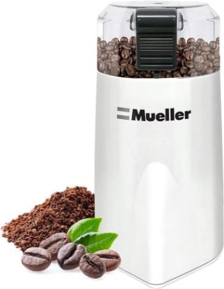 Picture of Mueller Austria HyperGrind Precision Electric Spice/Coffee Grinder Mill with Large Grinding Capacity and HD Motor also for Spices, Herbs, Nuts, Grains, White