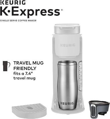 Picture of Keurig K-Express Coffee Maker, Single Serve K-Cup Pod Coffee Brewer, Warm Stone