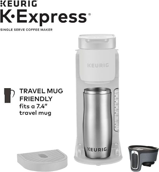 Picture of Keurig K-Express Coffee Maker, Single Serve K-Cup Pod Coffee Brewer, Warm Stone