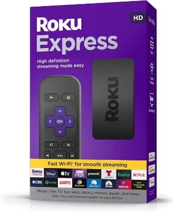 Picture of Roku Express | HD Roku Streaming Device with Standard Remote (no TV controls), Free & Live TV