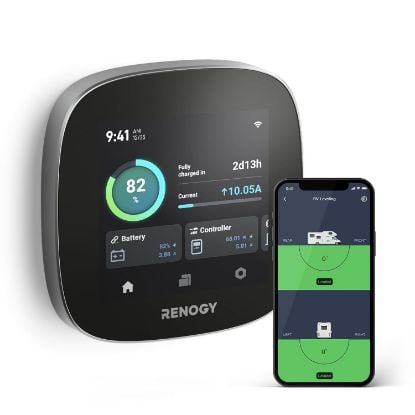 Picture of Renogy ONE Core: All-in-one Off-Grid Energy Monitoring Panel with RV Leveling System, Battery Monitoring for Van, Cabin, Boat and Tiny Homes, Works with Renogy Energy Devices, Wi-Fi Version,Black