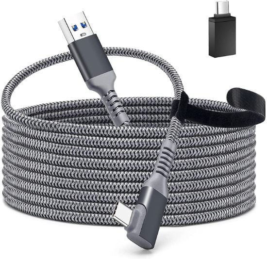 Picture of VR Link Cable 26ft,Compatible with Oculus Quest 2 Quest 3/Pro/Pico4 Accessories,USB 3.1 to Type-C for Meta/Quest 3/Steam VR Headset Gaming Connection PC,8M