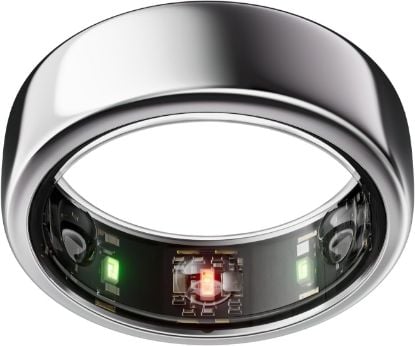 Picture of Oura Ring Gen3 Horizon - Silver - Size 6 - Smart Ring - Size First with Oura Sizing Kit - Sleep Tracking Wearable - Heart Rate - Fitness Tracker - 5-7 Days Battery Life