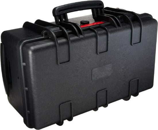 Picture of Basics Large Hard Rolling Camera Case, Solid, Black, 22"L x 14"W x 9.8"H