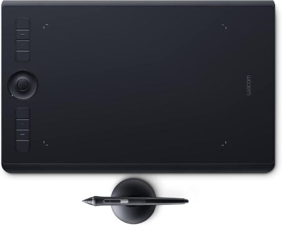 Picture of Wacom Intuos Pro Medium Bluetooth Graphics Drawing Tablet, 8 Customizable ExpressKeys, 8192 Pressure Sensitive Pro Pen 2 Included, Compatible with Mac OS and Windows,Black