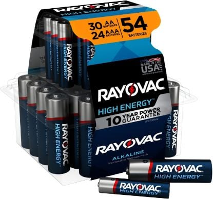 Picture of Rayovac AA Batteries & AAA Batteries Variety Pack, 24 Triple A Battery and 30 Double A Battery (54 Count)