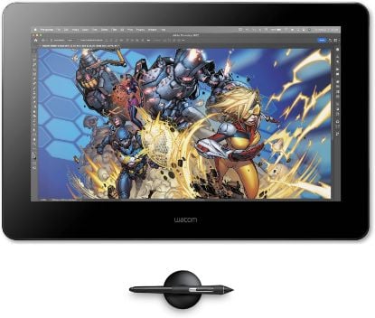 Picture of Wacom Cintiq Pro 16 Creative Pen and Touch Display (2021 Version) 4K Graphic Drawing Monitor with 8192 Pen Pressure and 98% Adobe RGB (DTH167K0A), Black