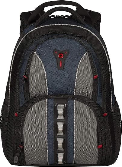 Picture of Wenger Cobalt Laptop Backpack, Fits 16 Inch Laptop, Men's and Women's, Black/Grey/Blue