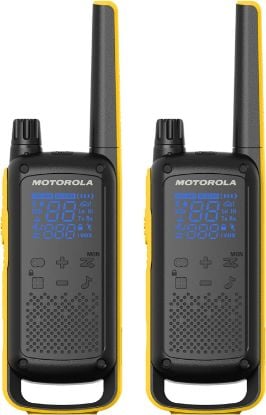 Picture of Motorola Solutions Talkabout T475 Extreme Two-Way Radio Black W/Yellow Rechargeable Two Pack